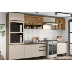 Cozinha Completa Connect 8 Peças (3 Armários + 2 Balcões + 1 Paneleiro