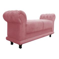 Recamier Barcelona Namoradeira Calçadeira Suede D'Rossi - DRossi, Rose