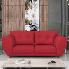 Sofá 2 Lugares Tulipa Suede - Doce Sonho Móveis, Vermelho