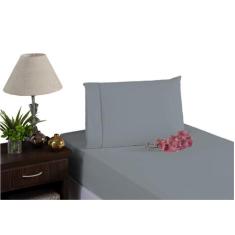 Lençol solteiro 2 peças 100% algodão 200 fios - ponto palito - Empório