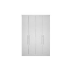 Módulo De Quarto Solteiro Guarda Roupa Rizon C- 4 Portas E 3 Gavetas Branco - Novo Horizonte