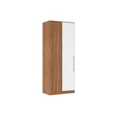 Módulo De Quarto Casal Guarda Roupa Canto Reto 71150k Irlanda C- 1 Porta Amendola-branco