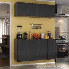 Kit Armário de Cozinha Aéreo e Balcão 4 Portas Multimóveis MP2162, Pre