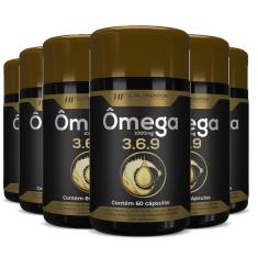 6X Omega 3 6 9 60Caps Peixe Linhaça Borragem Hf Suplementos