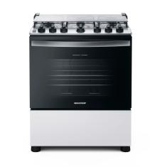 Fogão Brastemp 6 Bocas Branco Com Botões Removíveis E Exclusivo Aro Protetor - Bfs6ncb Bivolt