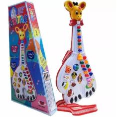 Guitarra Musical Infantil Girafa 26 Teclas Sons E 10 Músicas - KING