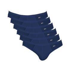 Kit 6 Cuecas Zorba Slip Algodão 791 Marinho - GG, Marinho, GG