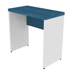 Mesa para Notebook Natus Branca e Azul 100 cm