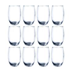 Conjunto 12 Copos Vidro Bellagio 450ml Grande Transparente