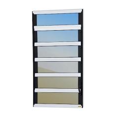 Janela de Alumínio Basculante 120x120cm Vidro Espelhado Elite Brimak Mix Preto