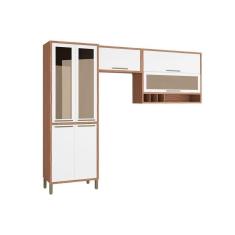 Cozinha Modulada Ronipa Syrah 3 Peças (2 Armários + 1 Paneleiro) Cpt01 Sevilha/Branco