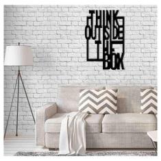 Quadro Decorativo Think Outside The Box 3Mm Vazado Marrom