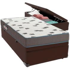 Cama Box Baú e Colchão Light Espuma D33 Solteiro Ortobom