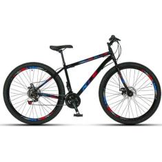 Bicicleta Aro 29 Kls Sport Gold Freio Disco Mtb 21 Marchas, Preto, Pin