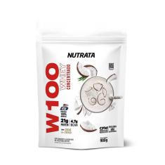 Whey protein w100 concentrado 900g refil - nutrata