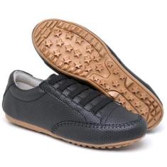 Tenis Casual Mocassim Feminino Conforto Antiderrapante com Cadarço Elastico e Detalhes-Feminino