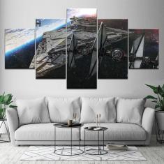 Quadro Decorativo Guerra nas Estrelas4 5 peças 130x65 cm em