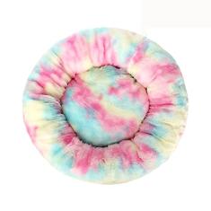 Cama de cachorro calmante para cães pequenos – Cama de cachorro pequena lavável com donut, cama de gato de pelúcia macia redonda anti-ansiedade, serve para toPets, diâmetro 24 cm