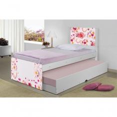 Bicama Rosas Com Colchões