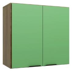 Armário de Cozinha e Lavanderia Com 2 Portas Duplo Aéreo Módulo Suspenso Nogal/Verde Paris Batrol