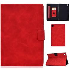 Capa de couro para Samsung Galaxy Tab A8 10.5 polegadas 2021 (SM-X200 / X205) Caso da tabuleta, tampa do fólio que vê viewing multi-ângulo w slot esperto capa auto sono/estojo protetor de vigília(Ro