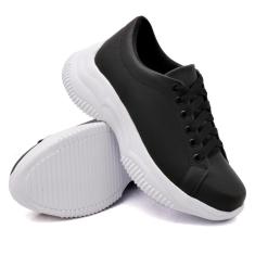 Tênis Feminino Casual Sneaker Chunky Sola Alta com Cadarço-Masculino