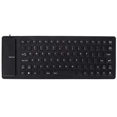 Teclado Portátil Dobrável de Silicone Macio Com Design Totalmente Ed Teclado de Silicone Leve Com Fio USB para PC Teclado Rolável Silencioso e Confortável Com 85 Teclas Laranja