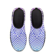 GOSTONG Tênis masculino casual sem cadarço mocassim fácil antiderrapante respirável malha legal tênis de corrida para homens preto EUA 34-48, Padrão azul, 36