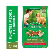 Ração Dog Chow para Cães Filhotes de Porte Médio e Grande Sabor Carne,