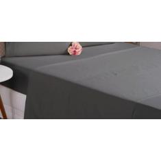 Lençol Para Cama Casal King Azul Algodão Sem Elástico  - BruceBaby Bor