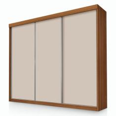 Guarda Roupa Casal Florença 3 Portas de Correr Carvalho New Off White Pina - Luapa