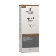 Protetor Solar Facial Episol Color FPS70 Tom 3 Médio com 40mL, 3 Médio
