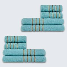 Jogo De Toalhas 8 Peça Coleção Montreal 100% Algodão Verde