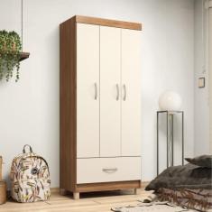 Guarda Roupa 3 Portas Jones Amendola Off-White - CasaH