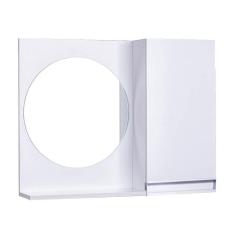 Espelho Redondo para Banheiro com Armário Branco com Puxador