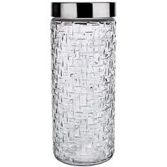 Pote de Vidro 2 Litros Euro Rattan VDR2140-27 com Tampa Inox