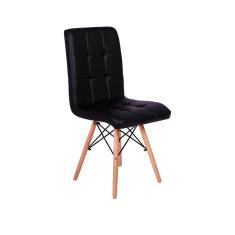 Cadeira Eiffel Gomos Estofada Base Madeira Preta Imperio Brazil Business