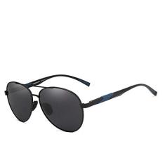 Óculos de sol clássicos Kingseven Anti-Reflexo Polarizados (Preto)