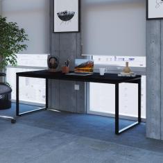 Mesa de Escritório Industrial Kuadra 180 cm - Preto