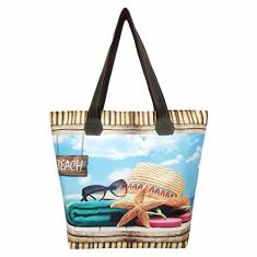 Bolsa Praia Feminina Chapéu e Estrela-do-Mar, Magicc Bolsas B-083
