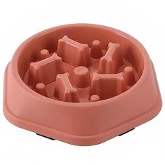 Comedouro Lento Interativo Anti Engasgo Para Cães 22cm (Rosa Claro)