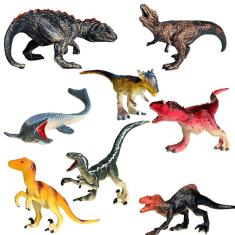 8pcs Behemoth Dinosaur Modelo Decoração Toy Kid Simulação Dinosaur Toy