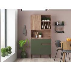 Armário Kit Cozinha com 3 Portas, 1 Gaveta Ac4310 Carvalho Oak / Arbo