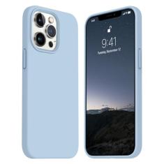 JELE Capa projetada à prova de choque para iPhone 13 Pro, capa de telefone de silicone líquido com [forro de microfibra macio antiarranhões] Capa fina fina de proteção contra quedas de grau militar,