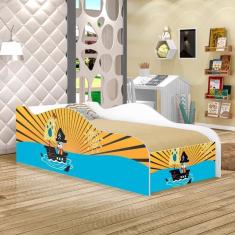 Cama Fun Pirata Do Mar Solteiro Com Colchão