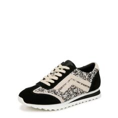 Franco Sarto Tênis retrô feminino, Preto Multi, 34