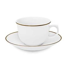Conjunto De 6 Xicaras Grandes 240 Ml Com Pires Flamingo Sofia - Oxford