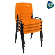 Kit 4 Cadeiras Igreja Recepção Salão Escritorio LG Flex - LG FLEX CADE