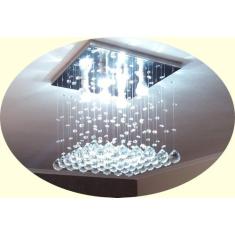 LUSTRE DE CRISTAL PARA SALA DE JANTAR / ESTAR COM 30CM DE ALTURA BASE 