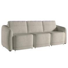 Sofá Cama Casal Para Sala 336cm Polska K04 Bouclê Bege - Mpozenato